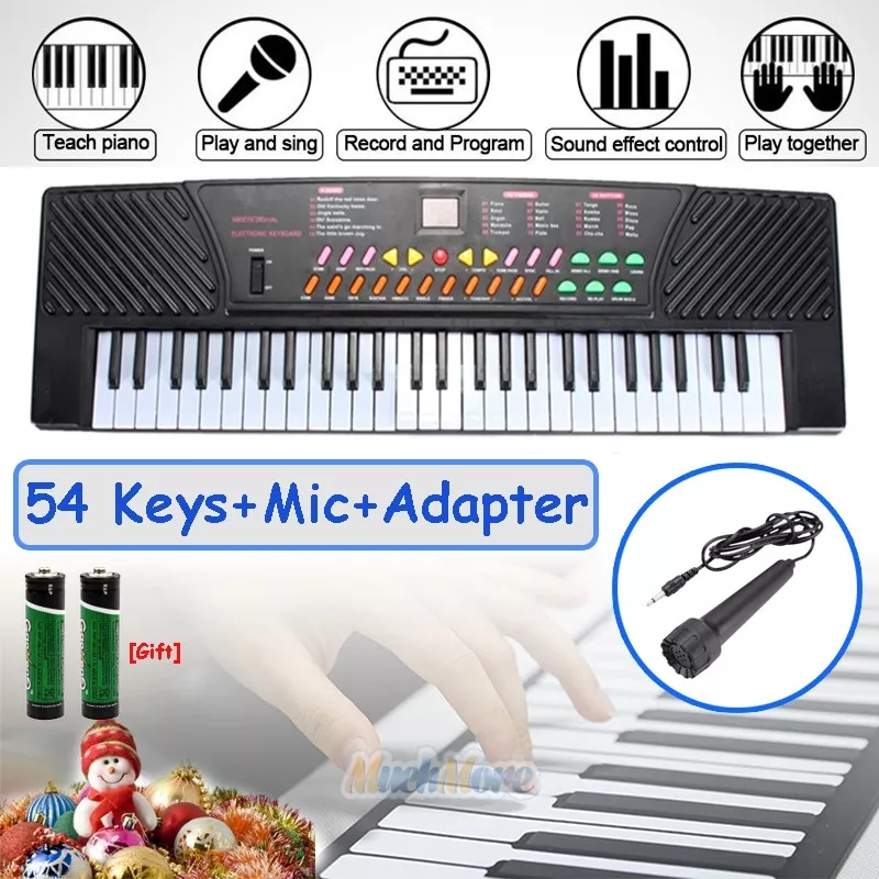 Key Electronic Keyboard Electric Digital Organ with Mic &amp; | eBay
