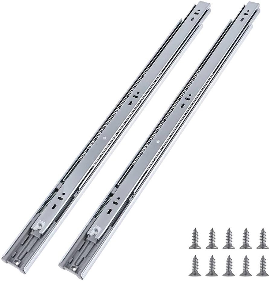 15 Pairs 22 Inch Soft Close 3 Folds Full Extension Under Mou