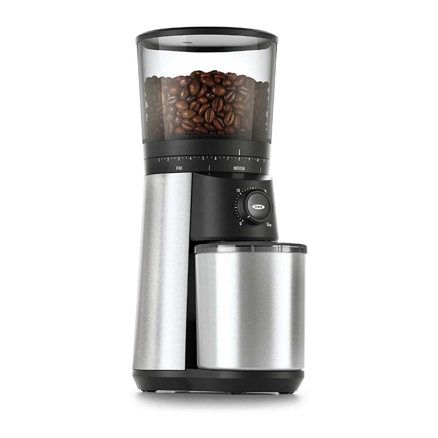 Stainless Steel Coffee Grinder Machine, Modern Coffee Maker, Home Office Coffee