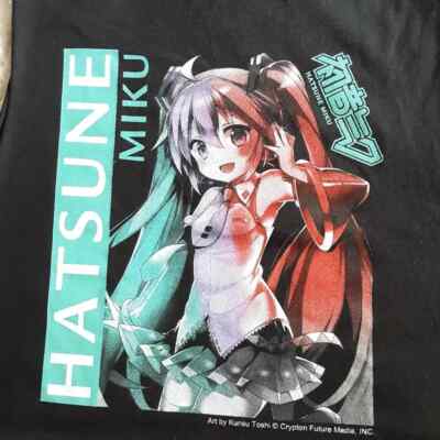 NEW Hatsune Miku JUNIORS Crop Top Sleeveless Muscle Tank Tee Shirt