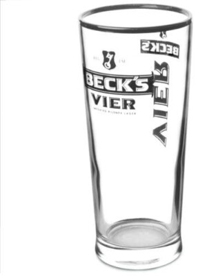 Etui mit 34 x Becks Vier Pint Gläsern 20oz Brandneu 100% Original CE Kennzeichnung