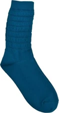 HUE Womens Socks Diamond Quilted Cuffed Feminine Solid Ocean Blue