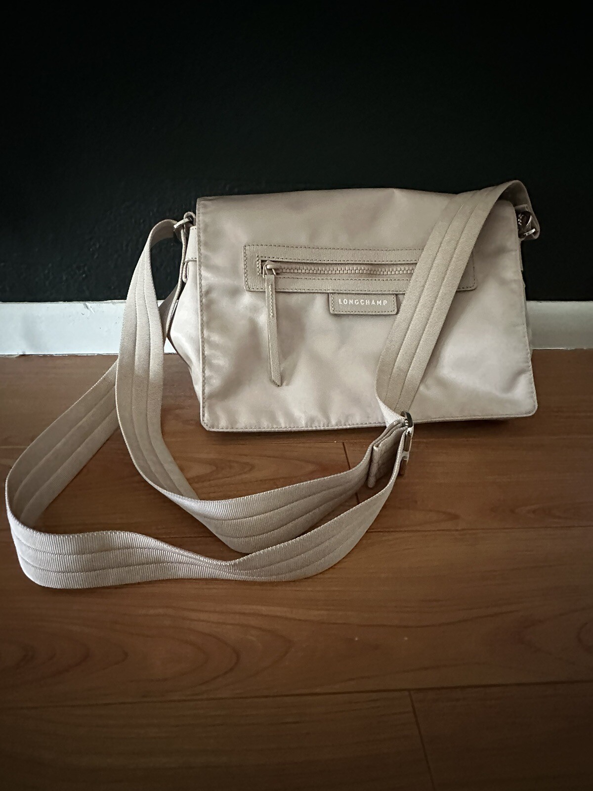 Longchamp Le Pliage Neo Messenger Bag Nylon Crossbody NIP Beige eBay