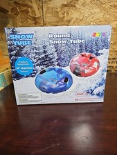 Joyin 34" Inflatable Transparent Snow Tubes, 2 Pack