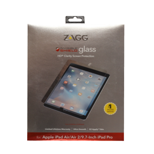 New ZAGG InvisibleShield Glass Screen Protector 9.7” iPad Pro, iPad Air