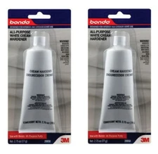 Bondo All-Purpose White Cream Hardener, 2.75 oz, Package may vary (2 Pack)