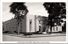 Postcard United States Post Office in High Point, North Carolina