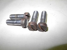 VINTAGE SINGER TREADLE SEWING MACHINE CAST IRON BASE 4 BOLT SET SLOTTED HEADS