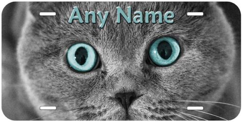 Matrícula de coche novedad personalizada con ojos de gato cualquier nombre texto - Imagen 8 de 24