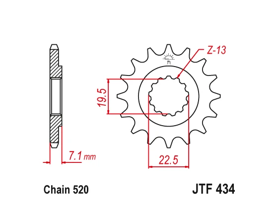 JT передняя звездочка 15 15T зуб Suzuki DR SP 250 370 400 500 GN GZ TU 250 ВСЕ - Изображение 2 из 3