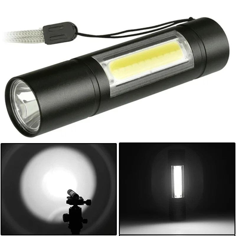 Duracell - Torcia LED da 2000 lumen con illuminazione a 360° e 180° per campeggio, pesca e uso di emergenza, 3 modalità di illuminazione e 3 alimentatori disponibili per la ricarica