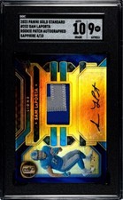 Sam LaPorta 2023 Panini Gold Standard Rookie Patch Auto 4/10 Sapphire SGC 9/10