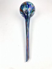 The Plant Bulb Handblown Glass Watering Device Gardening Mix Blue Colors 12"
