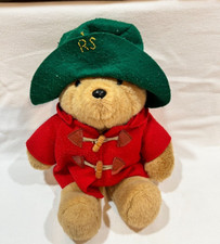 Paddington Plush Bear 15" inch Red Coat green hat beloved character vintage