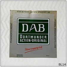 Dortmunder DAB Actien Original Beer Label (BL14)