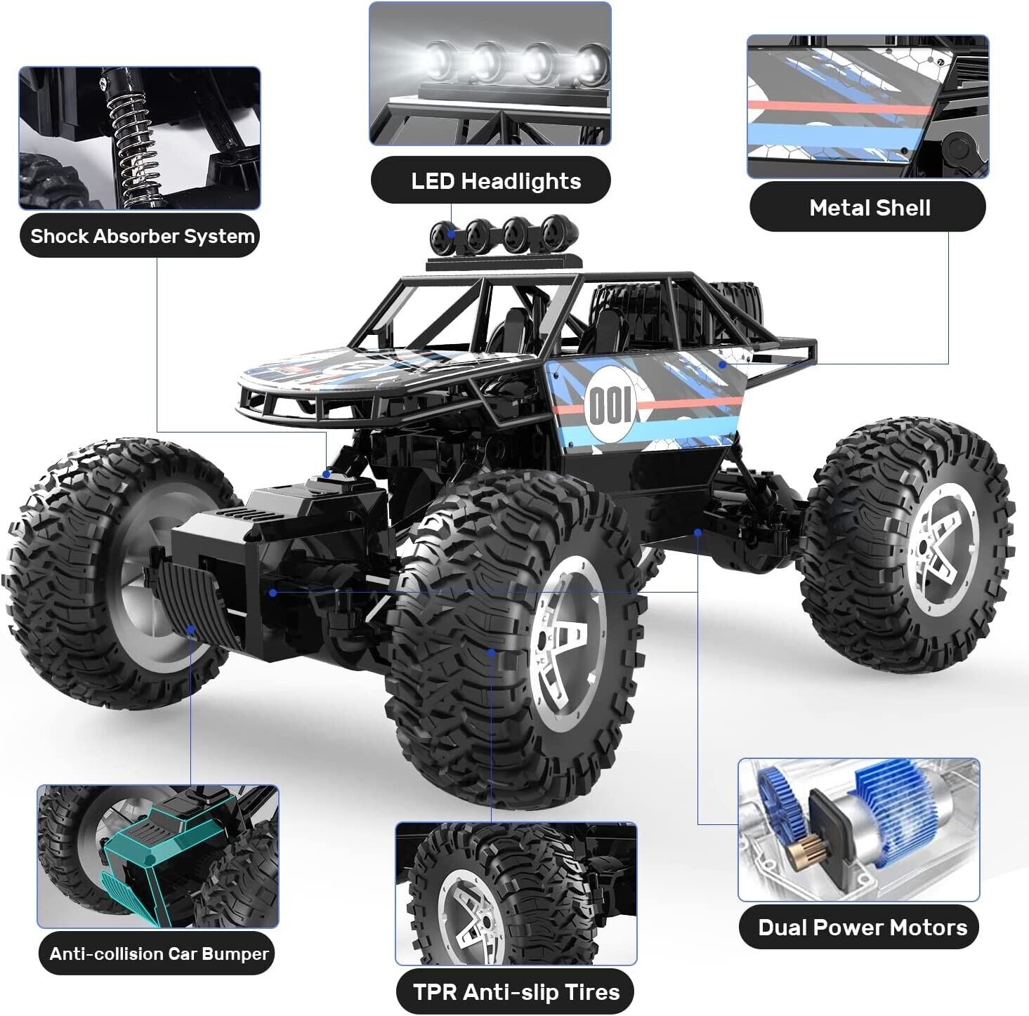 2,4Ghz Controle Remoto Pés Grandes Veículos Animal Mini-RC Cartoon Monster  Truck Monster trepar carros de brinquedos para crianças - China Brinquedo Monster  Truck e Cartoon Monster Truck preço