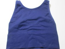 Victoria Secret Size S Sport Bra Navy Wireless Unlined Wide Strap Pullover Gym