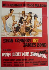 YOU ONLY LIVE TWICE German A1 poster 1973 re-release SEAN CONNERY 007 AKIKO