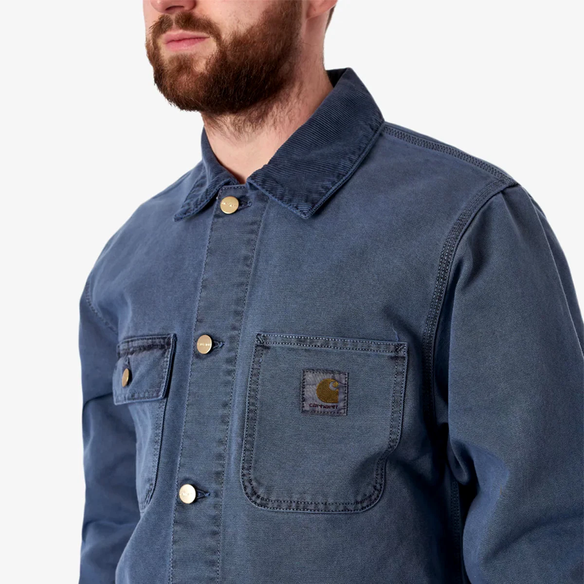 Carhartt wip michigan chore coat in dark hot sale navy