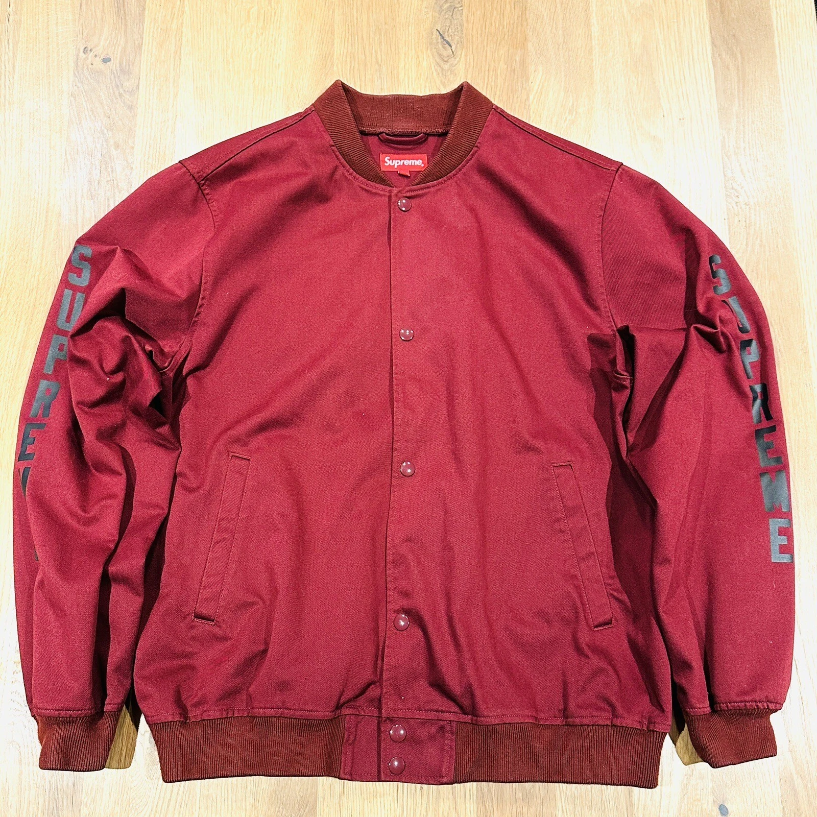 Veste de bombardier anti héros 100 % authentique Supreme SS16 BOITE logo XL sweat à capuche RARE
