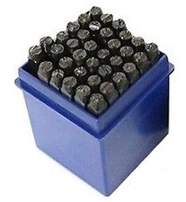 Punzoni/Numeratori lettere e numeri + simbolo "&" 36 pezzi 8mm