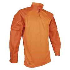 Tru-Spec Hi-Vis Orange 1/4 Zip Combat Shirt PC R/S Tactical Shirt