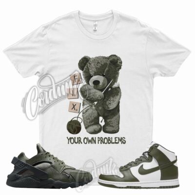 White FIX T Shirt for N Dunk High Cargo Khaki Huarache Cordura Force 1 90
