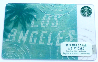 2017 STARBUCKS Gift Card Los Angeles - Pool Reflections - Palm