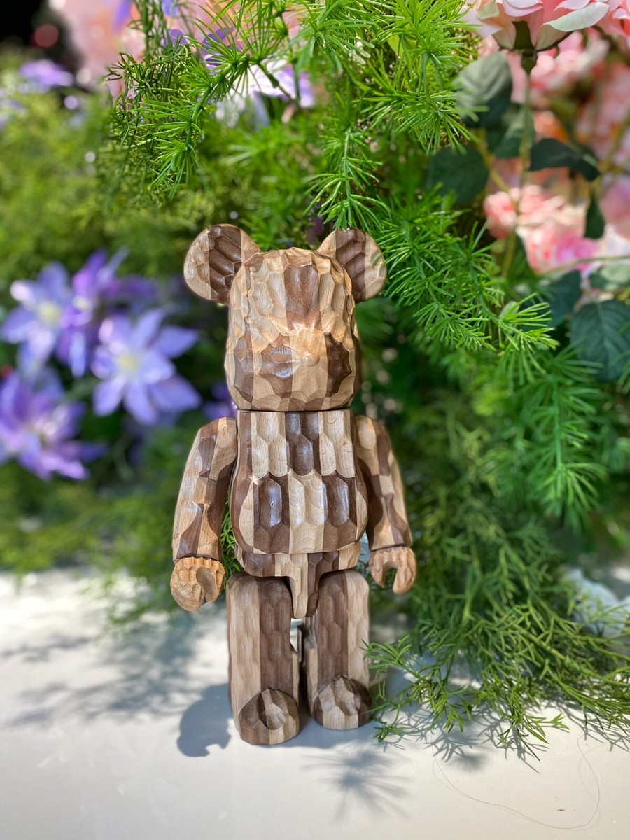 Bearbrick 400% Longitudinal Chess Wave 11-inch Handmade Wooden