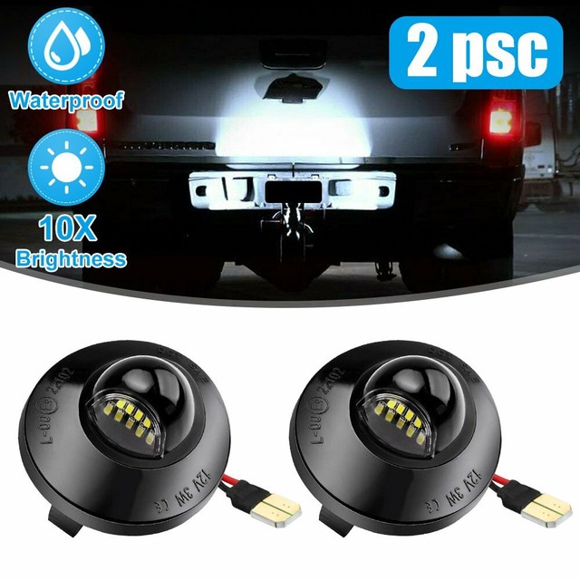 2x LED License Plate Light Lamp Assembly Replacement For Ford F150 F250