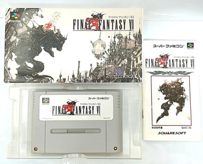 Game) (Super Famicom) (SFC) Final Fantasy 6, 1994, Box & Manual