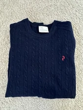 Peak Performance Lander C. Navy  Fine Lambswool Slim-Fit Jumper - M