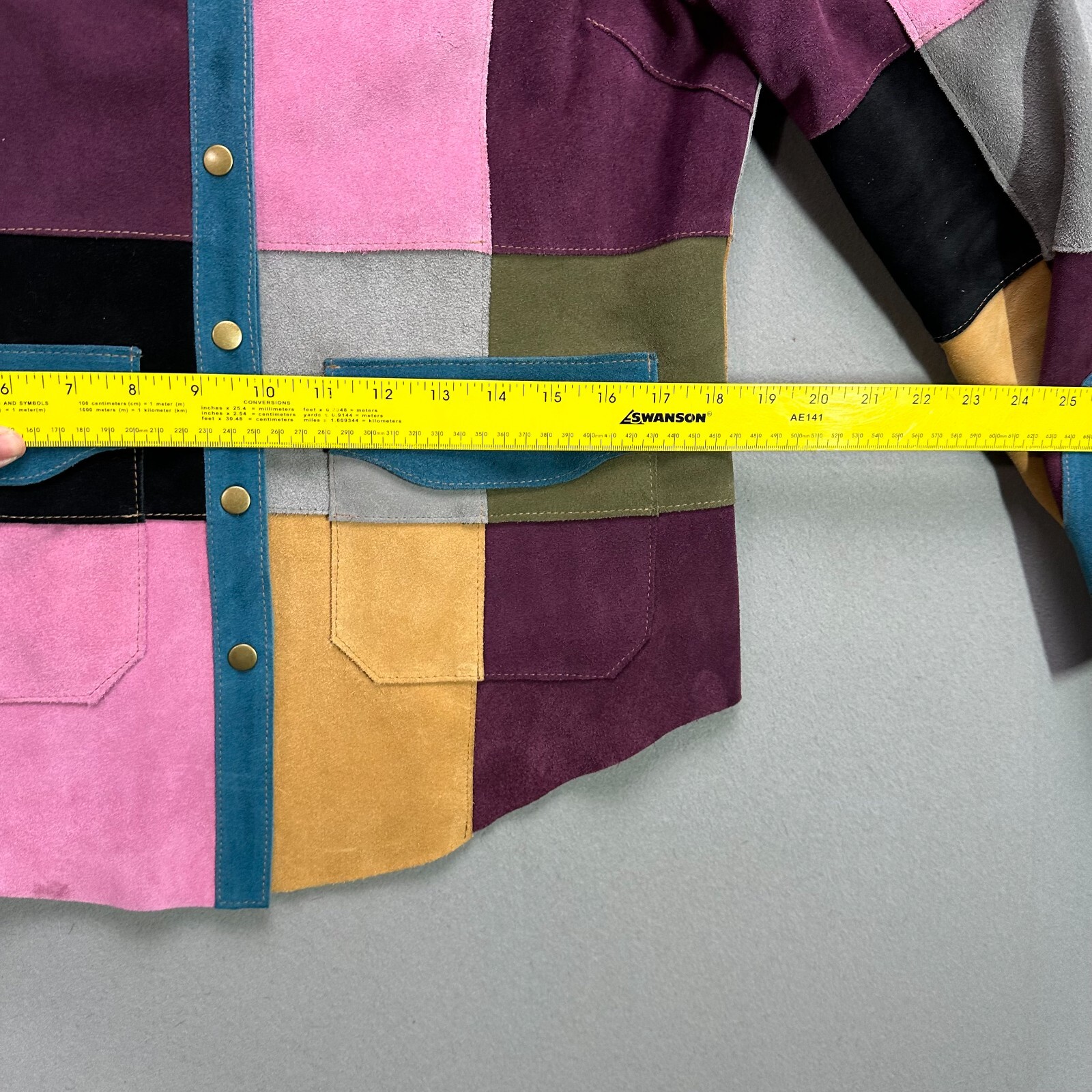 Penelope Chilvers Suede Leather Patchwork Shirt J… - image 11