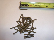 4-40 x 1-1/8" Brass Slotted Round Head Machine Screw VINTAGE Made in USA Qty 25