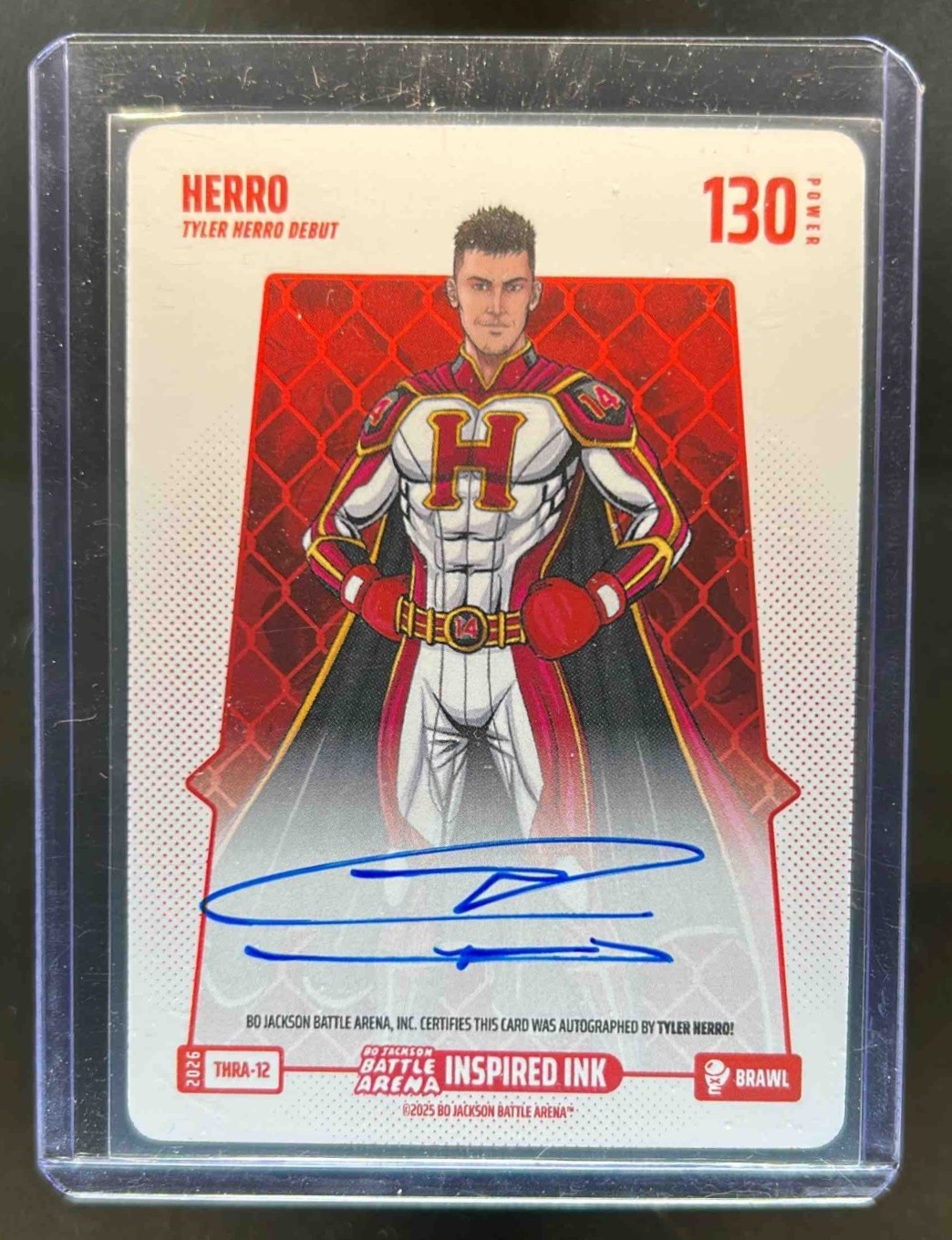 2026 Bo Jackson Battle Arena Tyler Herro Herro Inspired Ink Auto Brawl #THRA-12