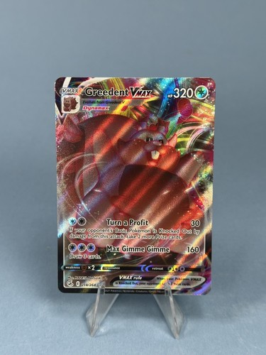 Pokemon TCG Greedent VMAX 218/264 2021 Fusion Strike Ultra Rare Card - LP