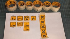 198x Warnhinweis Warnzeichen Aufkleber Selbstklebend Sticker Hinweise beachten