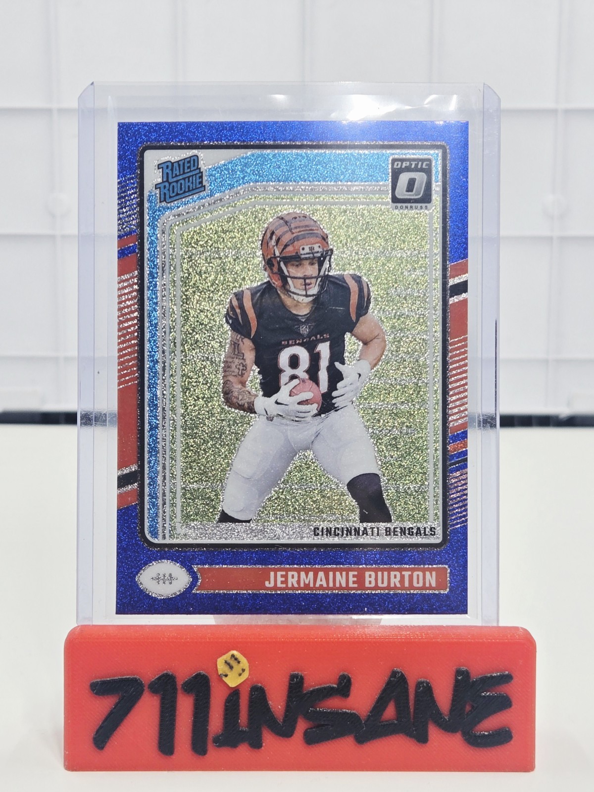2024 Donruss Optic JERMAINE BURTON Rated Rookie BLUE GLITTER SSP #251