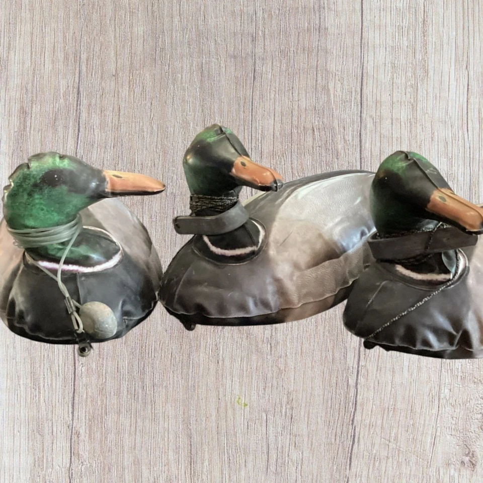 Lot of 3 Realistic Mallard Duck Decoys for Hunting or Outdoor Decor - Image 3 of 3