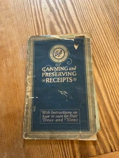 The Ball Blue Book Of Canning And Preserving Receipts Edition H Year 1915  Rare
