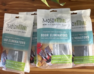 Moso Natural Mini Air Purifying Bags ~ 2 Bags Per Pack ~ 4 Packs 75g Each Bag