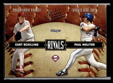 Curt Schilling, Paul Molitor #'d /2499 - 2004 Donruss Leather & Lumber Rivals SP