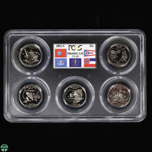 2002-S Statehoods Quarters Clad Proof Set PCGS PR69DCAM - 第 1/2 張圖片