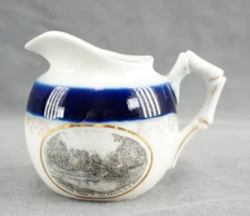 Antique Souvenir Colbalt Blue Porcelain Germany Sherman Park Sioux City SD