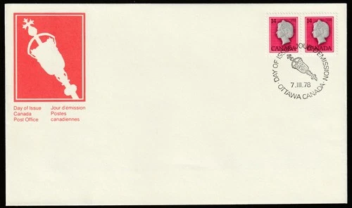 Canada #716, Queen Elizabeth II, Pair, Official First Day Cover, FDC 1978