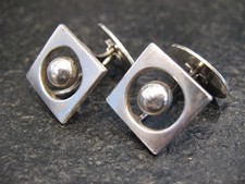 Manschettenkn&ouml;pfe Silber 925 Handarbeit Vintage sehr ausgefallen von ca. 1965