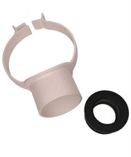 Floplast Soil Pipe White Strap Boss & 40mm Push Fit Boss Adapter