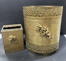 Vtg Hollywood Regency Ornate Trash Can Cover ...