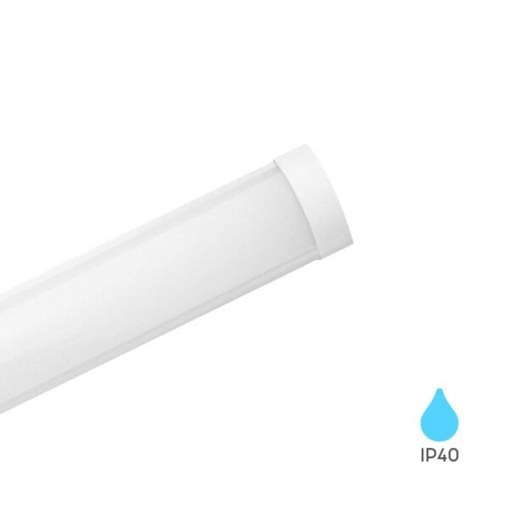 Réglette LED 18W 4000K IP40 blanc plafonnier linéaire tube 60 cm