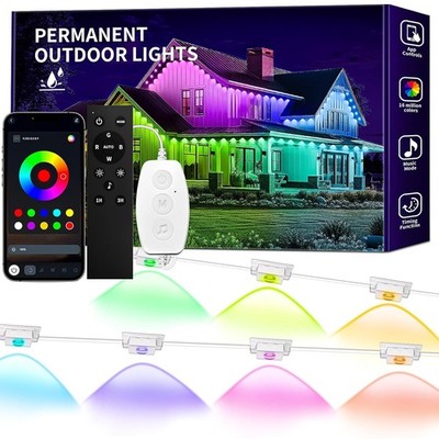 Permanent Outdoor Lights IP67 Waterproof Smart RGB LED Eaves Lights 71